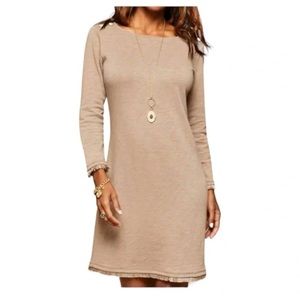 Spartina 449 Mila Fringe Dress Size Small Tan